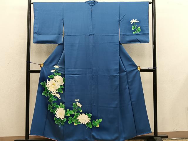 平和屋着物■訪問着　相良刺繍　乱菊　正絹　逸品　BAAY0231mz