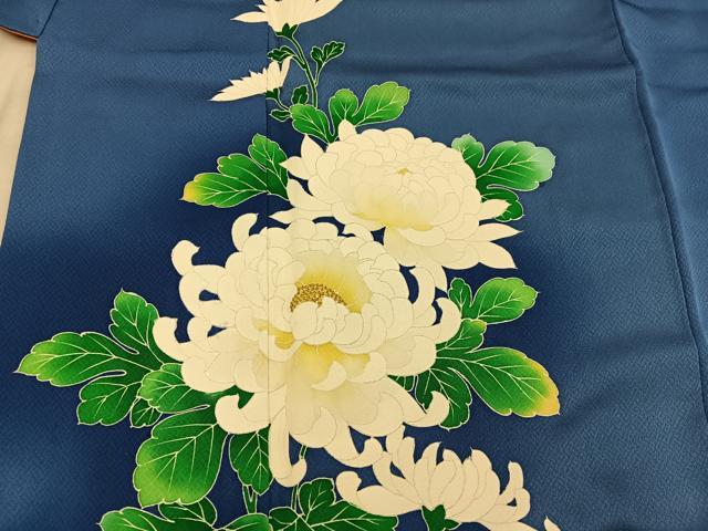 平和屋着物■訪問着　相良刺繍　乱菊　正絹　逸品　BAAY0231mz