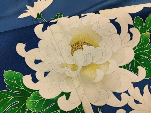 平和屋着物■訪問着　相良刺繍　乱菊　正絹　逸品　BAAY0231mz