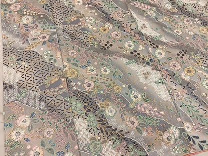 平和屋着物●上質な小紋　辻が花　金彩　やまと誂製　正絹　逸品　未使用　BAAY0232mz