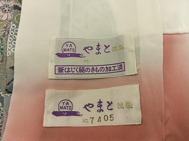 平和屋着物●上質な小紋　辻が花　金彩　やまと誂製　正絹　逸品　未使用　BAAY0232mz