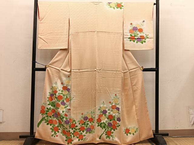平和屋着物■訪問着　枝花文　暈し染め　やまと誂製　正絹　逸品　BAAY0234mz