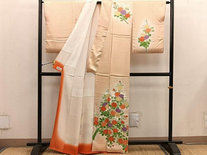 平和屋着物■訪問着　枝花文　暈し染め　やまと誂製　正絹　逸品　BAAY0234mz