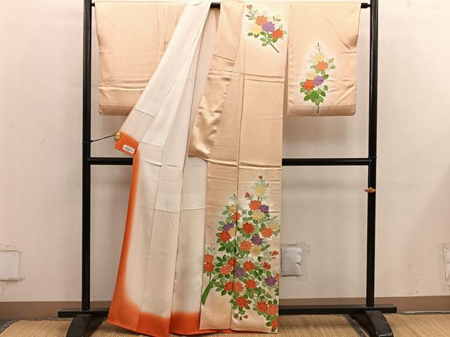 平和屋着物■訪問着　枝花文　暈し染め　やまと誂製　正絹　逸品　BAAY0234mz