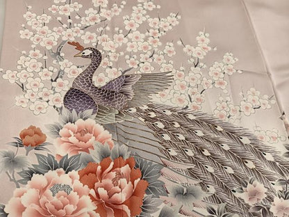 平和屋着物■豪華色留袖　駒刺繍　鳳凰花文　正絹　逸品　BAAY0240mz