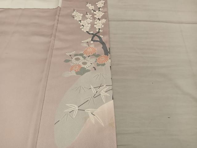 平和屋着物■豪華色留袖　駒刺繍　鳳凰花文　正絹　逸品　BAAY0240mz