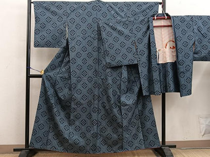 平和屋着物■本場村山大島紬　アンサンブル　蜀江花文　正絹　逸品　BAAY0251mz