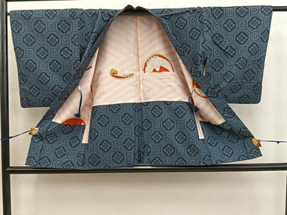 平和屋着物■本場村山大島紬　アンサンブル　蜀江花文　正絹　逸品　BAAY0251mz
