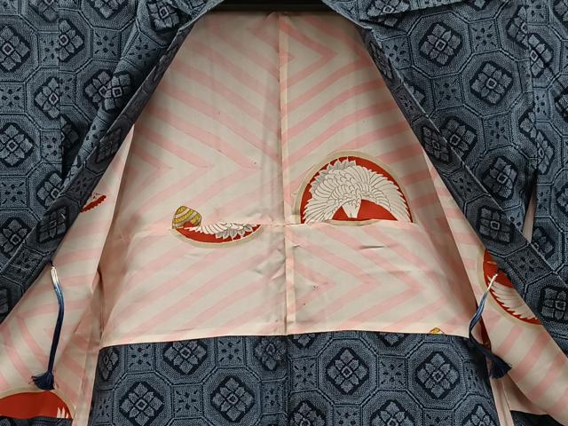 平和屋着物■本場村山大島紬　アンサンブル　蜀江花文　正絹　逸品　BAAY0251mz