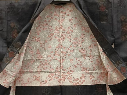 平和屋着物■本場大島紬　アンサンブル　草花文　正絹　逸品　未使用　BAAY0255mz