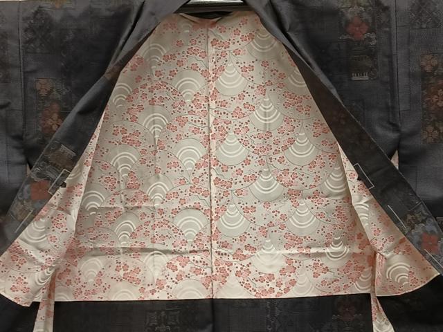 平和屋着物■本場大島紬　アンサンブル　草花文　正絹　逸品　未使用　BAAY0255mz