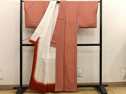 平和屋着物■江戸小紋　鮫小紋柄　鬼しぼ縮緬　正絹　逸品　BAAY0256mz