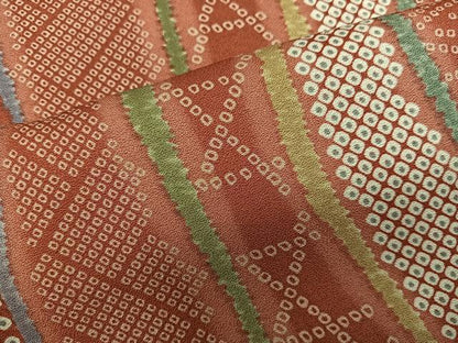 平和屋着物■上質な小紋　幾何学文様　正絹　逸品　BAAY0259mz