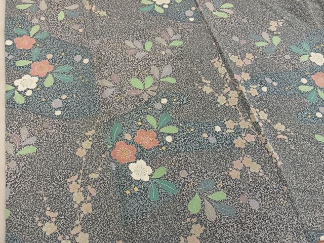 平和屋着物●上質な小紋　梅花文　金彩　正絹　逸品　BAAY0260mz
