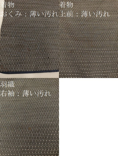 平和屋着物■男性　本場大島紬　アンサンブル　80亀甲　総詰め　正絹　逸品　BAAY0266mz