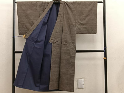 平和屋着物■男性　本場大島紬　アンサンブル　80亀甲　総詰め　正絹　逸品　BAAY0266mz
