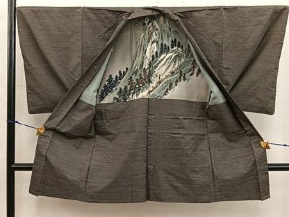 平和屋着物■男性　本場大島紬　アンサンブル　80亀甲　総詰め　正絹　逸品　BAAY0266mz