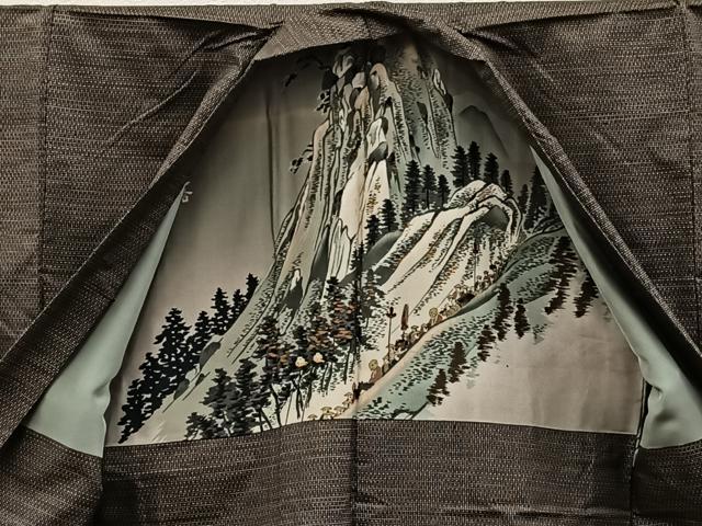 平和屋着物■男性　本場大島紬　アンサンブル　80亀甲　総詰め　正絹　逸品　BAAY0266mz