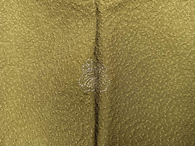 平和屋着物●上質な色無地　唐草地紋　梅幸茶色　正絹　逸品　BAAY0267mz