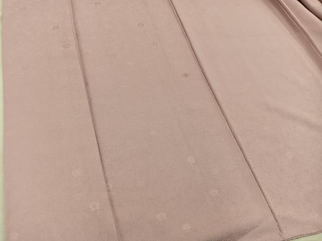 平和屋着物■上質な色無地　草花地紋　宍色　正絹　逸品　BAAY0270mz