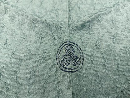 平和屋着物●上質な色無地　ふくれ織　薄青色　正絹　逸品　未使用　BAAY0279mz