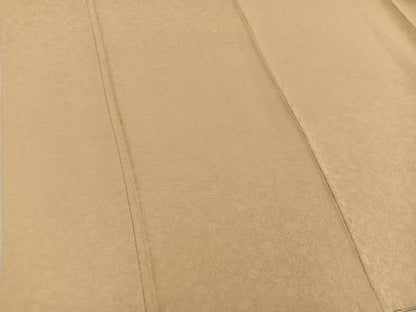 平和屋着物●上質な色無地　亀甲花地紋　桑染色　正絹　逸品　BAAY0287mz