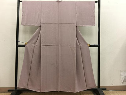平和屋着物●上質な色無地　流水地紋　砺茶色　正絹　逸品　未使用　BAAY0291mz