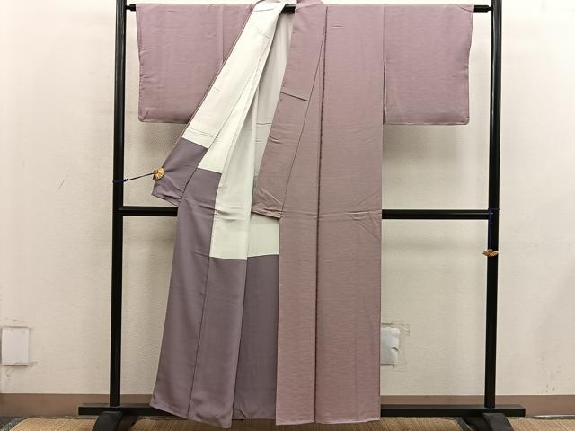 平和屋着物●上質な色無地　流水地紋　砺茶色　正絹　逸品　未使用　BAAY0291mz