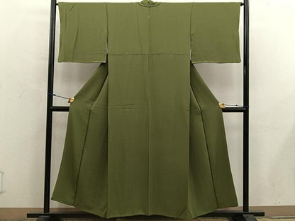 平和屋着物■上質な色無地　璃寛茶色　正絹　逸品　BAAY0292mz