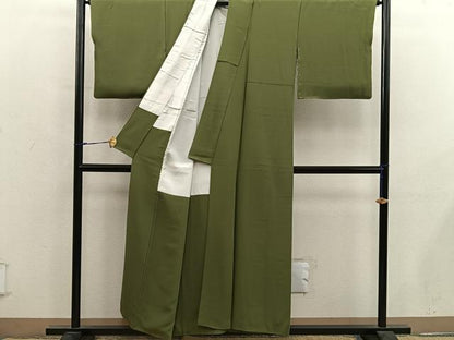 平和屋着物■上質な色無地　璃寛茶色　正絹　逸品　BAAY0292mz