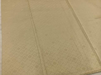 平和屋着物■上質な色無地　菊花地紋　桑染色　正絹　逸品　BAAY0298mz