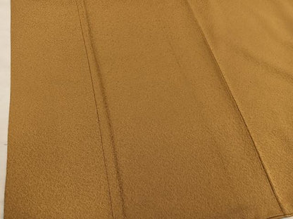 平和屋着物■本草木染作家　圓啓　色無地　桑茶色　正絹　逸品　BAAY0302mz
