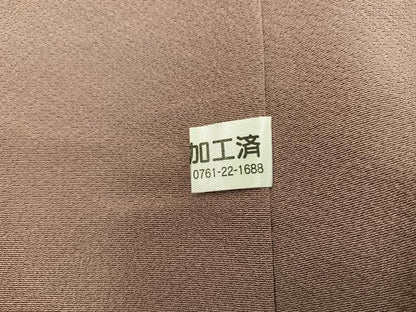 平和屋着物●上質な色無地　宍色　正絹　逸品　BAAY0303mz