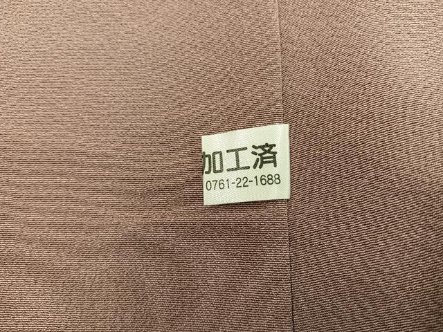 平和屋着物●上質な色無地　宍色　正絹　逸品　BAAY0303mz