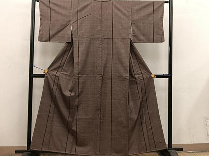 平和屋着物■本場大島紬　7マルキ　縞　正絹　逸品　BAAY0304mz