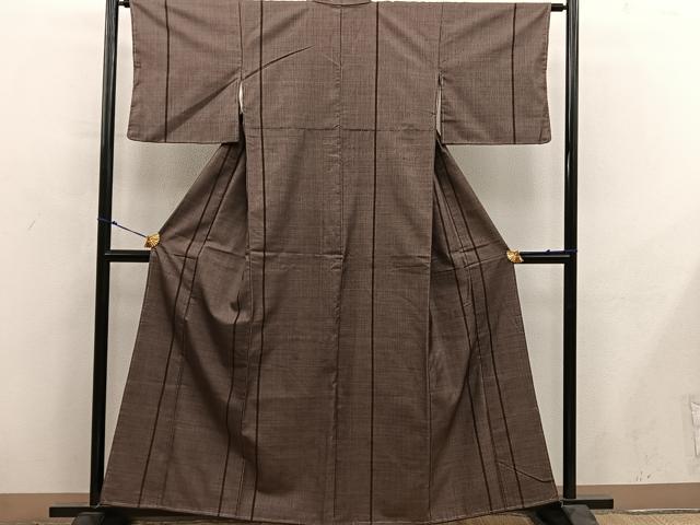 平和屋着物■本場大島紬　7マルキ　縞　正絹　逸品　BAAY0304mz