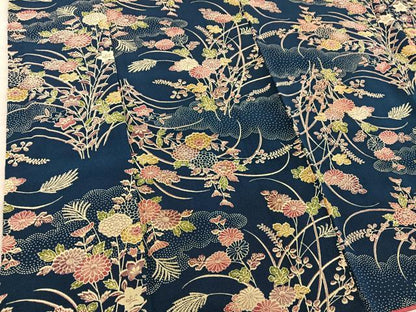 平和屋着物■上質な小紋　菊花文　正絹　逸品　BAAY0317mz