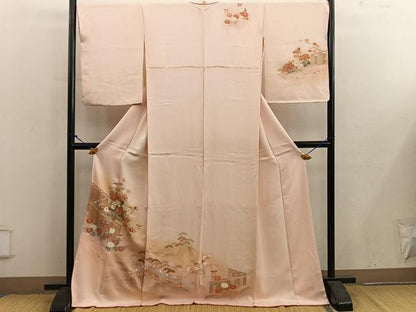 平和屋着物■訪問着　花車文　暈し染め　金彩　正絹　逸品　BAAY0319mz