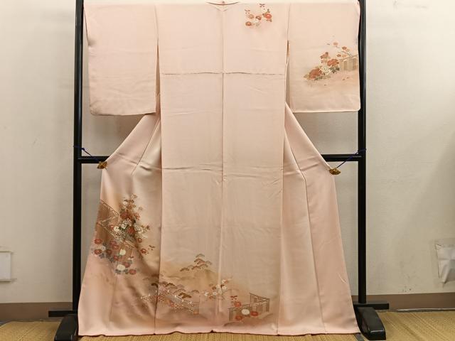 平和屋着物■訪問着　花車文　暈し染め　金彩　正絹　逸品　BAAY0319mz