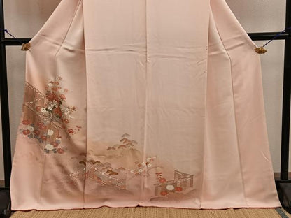 平和屋着物■訪問着　花車文　暈し染め　金彩　正絹　逸品　BAAY0319mz