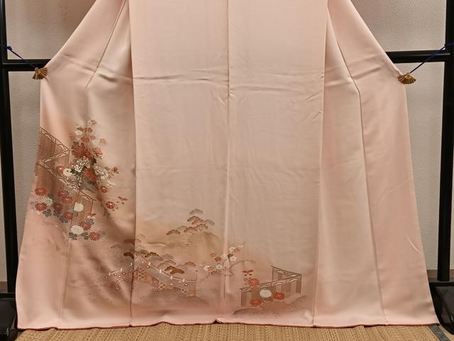 平和屋着物■訪問着　花車文　暈し染め　金彩　正絹　逸品　BAAY0319mz
