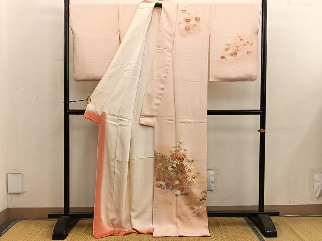 平和屋着物■訪問着　花車文　暈し染め　金彩　正絹　逸品　BAAY0319mz