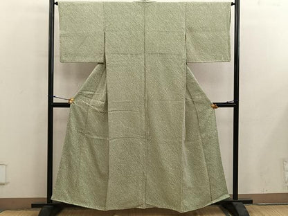 平和屋着物■大変加工の良い総絞り小紋　正絹　逸品　BAAY0320mz
