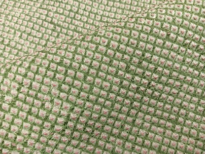 平和屋着物■大変加工の良い総絞り小紋　正絹　逸品　BAAY0320mz