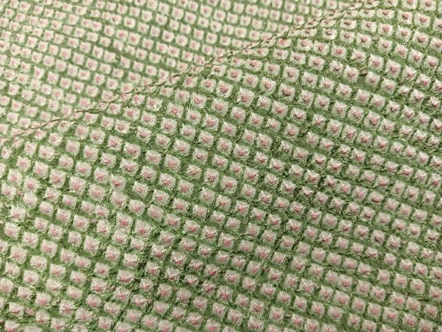 平和屋着物■大変加工の良い総絞り小紋　正絹　逸品　BAAY0320mz