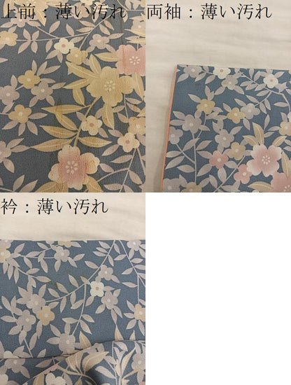 平和屋着物■上質な小紋　梅花文　正絹　逸品　BAAY0325mz