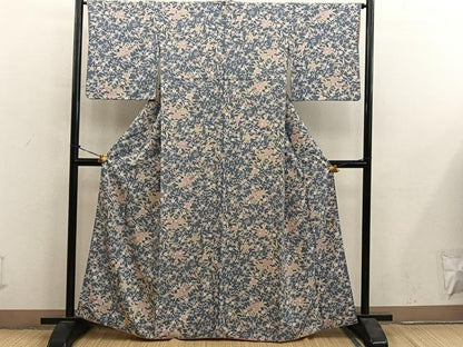 平和屋着物■上質な小紋　梅花文　正絹　逸品　BAAY0325mz