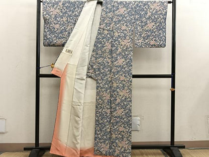 平和屋着物■上質な小紋　梅花文　正絹　逸品　BAAY0325mz