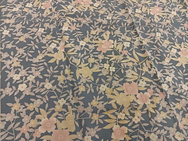 平和屋着物■上質な小紋　梅花文　正絹　逸品　BAAY0325mz
