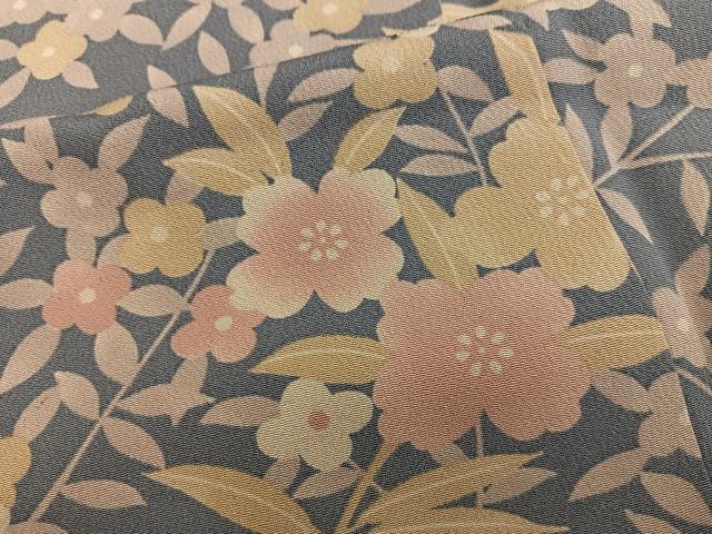 平和屋着物■上質な小紋　梅花文　正絹　逸品　BAAY0325mz